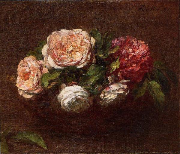 Roses by Henri Fantin-latour