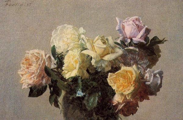 Roses by Henri Fantin-latour