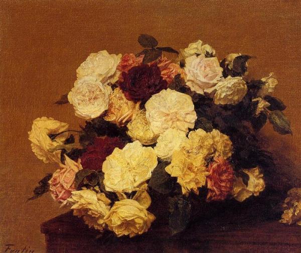 Roses by Henri Fantin-latour