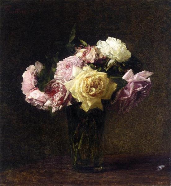 Roses by Henri Fantin-latour