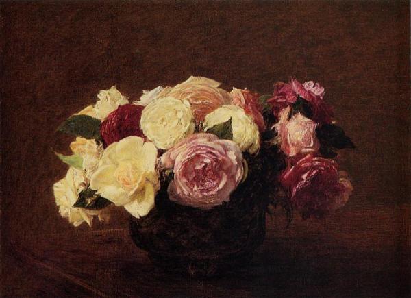 Roses by Henri Fantin-latour