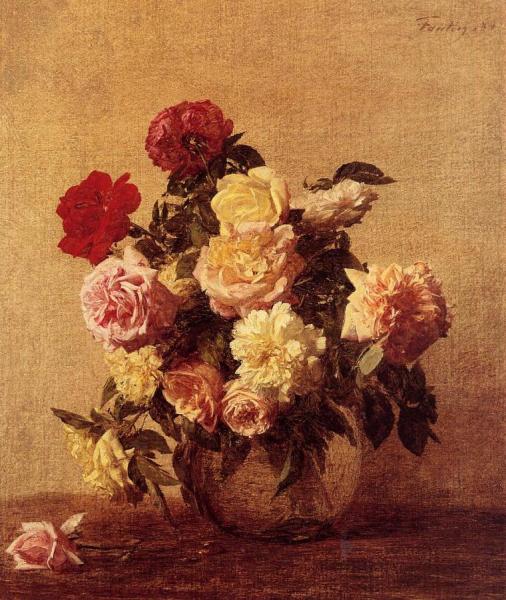 Roses by Henri Fantin-latour