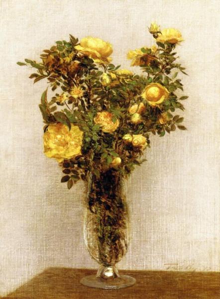 Roses by Henri Fantin-latour