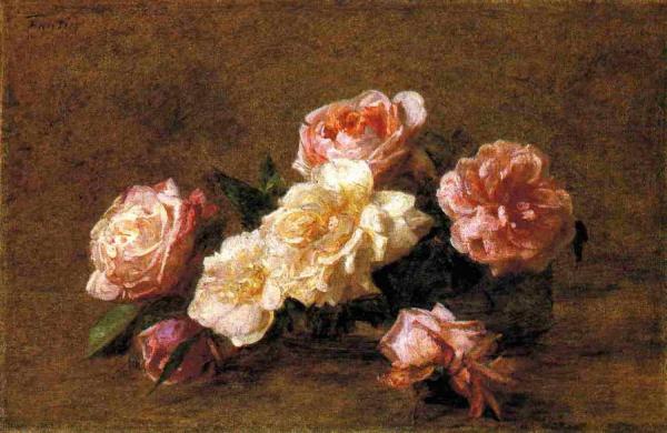 Roses by Henri Fantin-latour