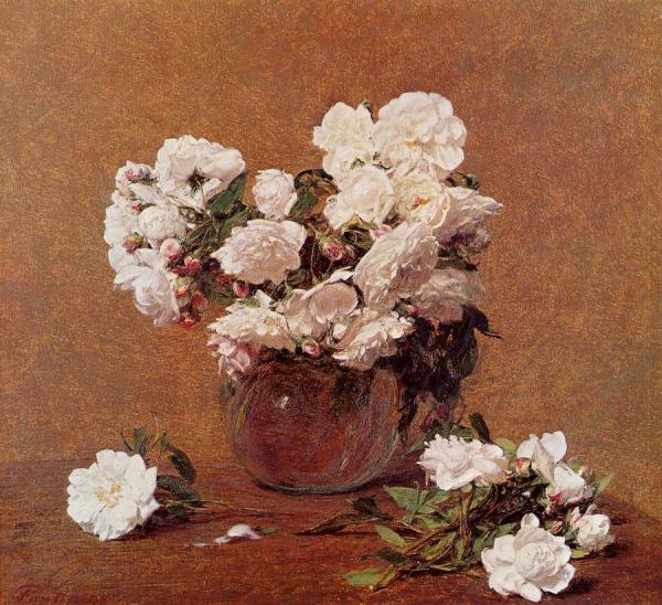 Roses by Henri Fantin-latour