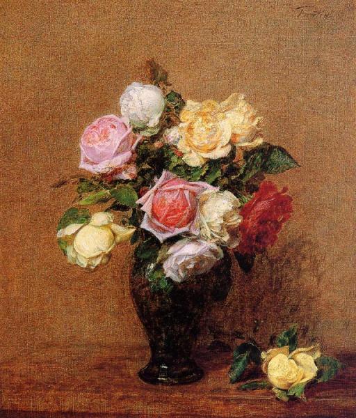Roses by Henri Fantin-latour