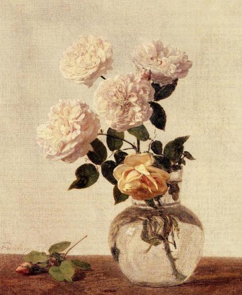 Roses by Henri Fantin-latour