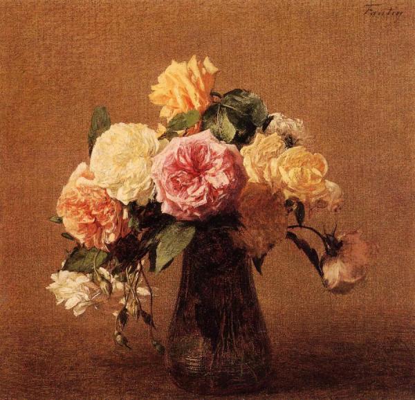 Roses by Henri Fantin-latour