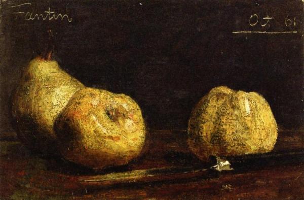 Still Life, A Pear And Two Potatoes by Henri Fantin-latour