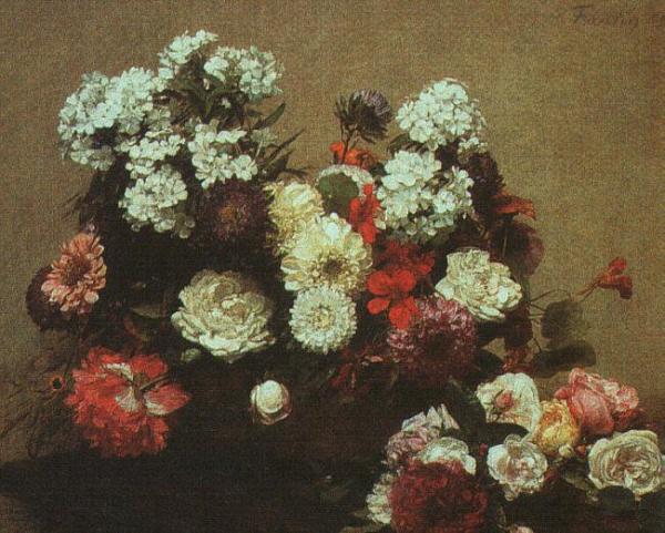 Still Life With Flowers by Henri Fantin-latour