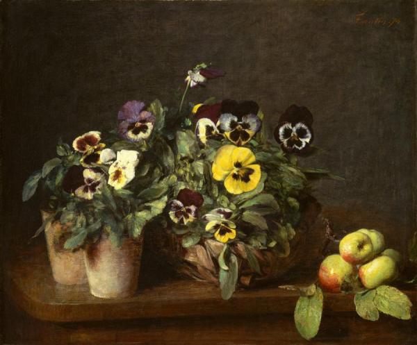 Still Life With Pansies by Henri Fantin-latour