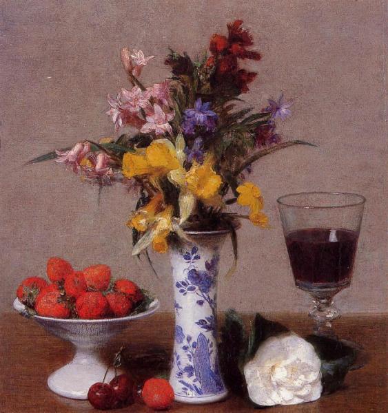 The Bethrothal Still Life by Henri Fantin-latour