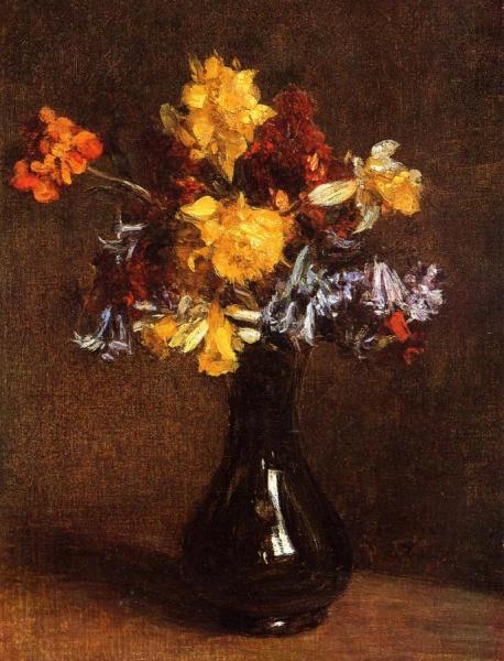 Vase Of Flowers by Henri Fantin-latour