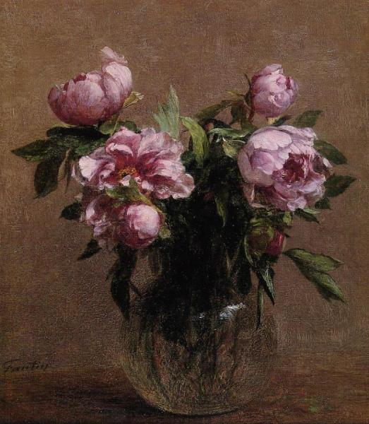 Vase Of Peonies by Henri Fantin-latour