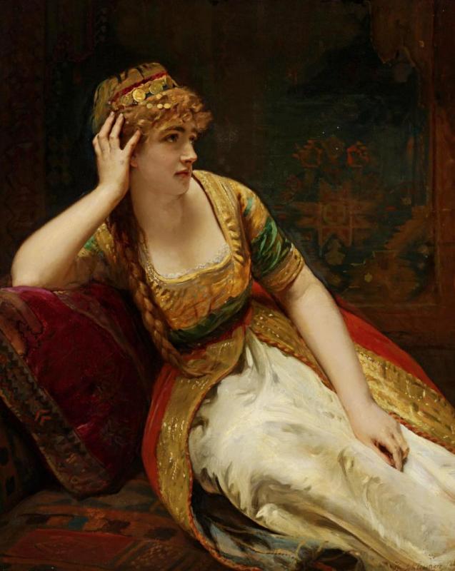 Henri-guillaume Schlesinger A Harem Beauty, 1887