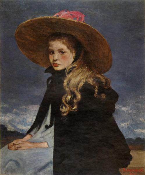 Henriette In A Large Hat by Henri-jacques Evenepoel