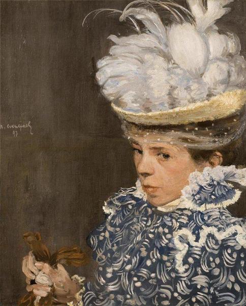 The White Hat by Henri-jacques Evenepoel