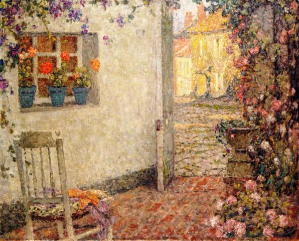 A Flowered Threshold by Henri Le Sidaner