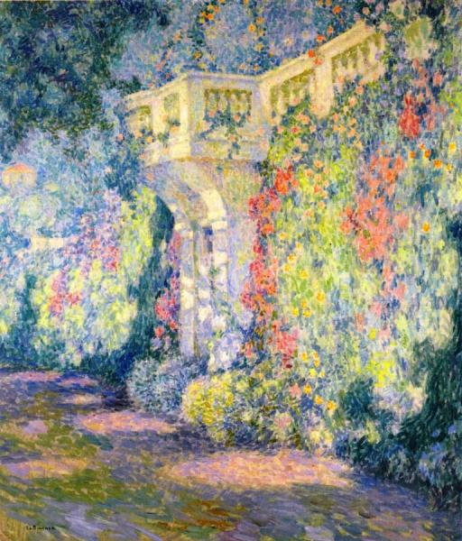 Balustrade, The Terrace Door by Henri Le Sidaner