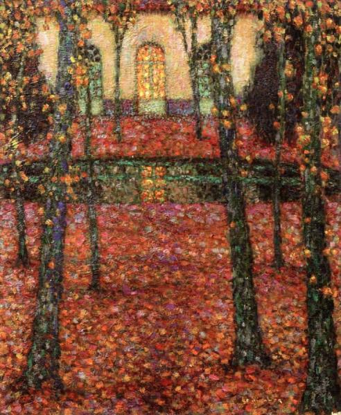 Bassin De Trianon à L'automne by Henri Le Sidaner