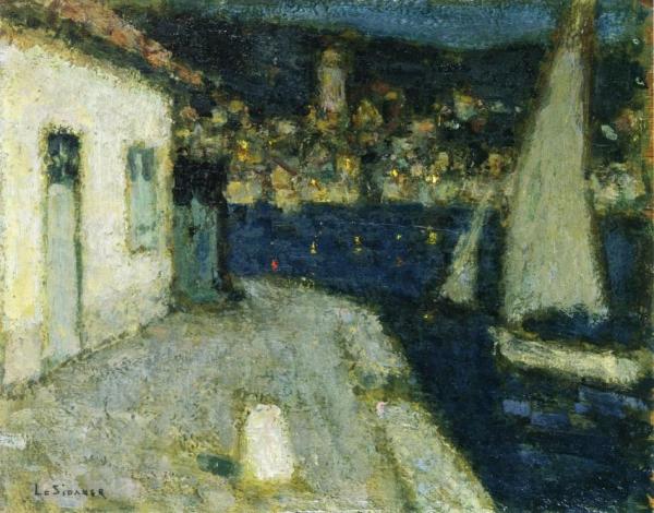 Boats, Saint-jean-cap-ferrat by Henri Le Sidaner