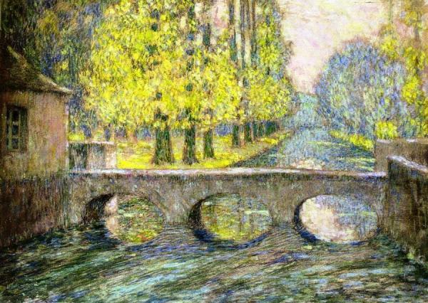 Bridge, Autumn, Gisors by Henri Le Sidaner