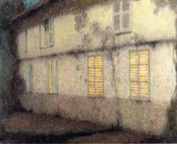 Closed Sutters, Gerberoy by Henri Le Sidaner