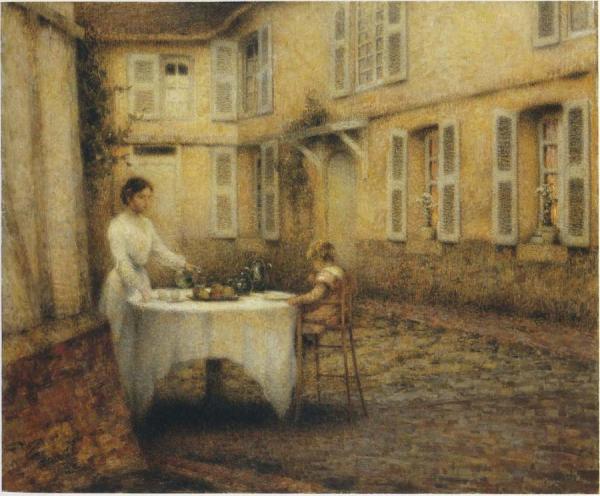 Dinner In The Garden by Henri Le Sidaner