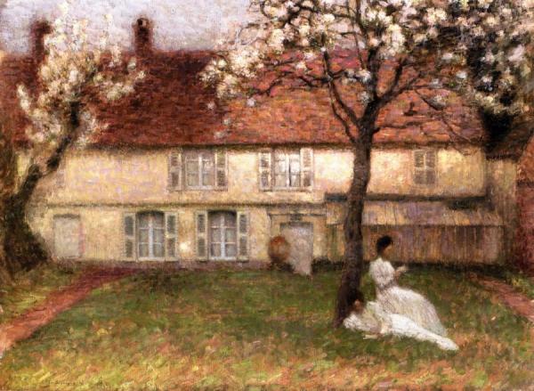 Flowering Trees, Gerberoy by Henri Le Sidaner