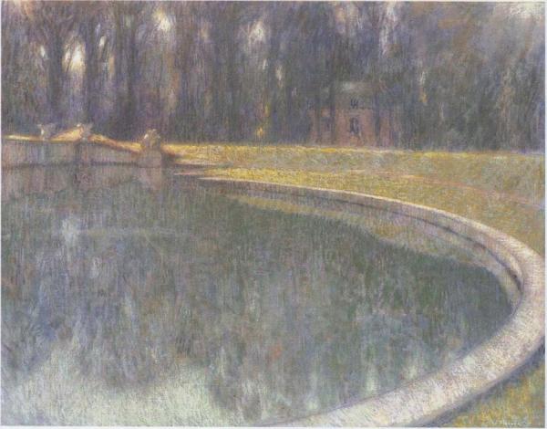 Fountain Of Neptune In Versailles by Henri Le Sidaner