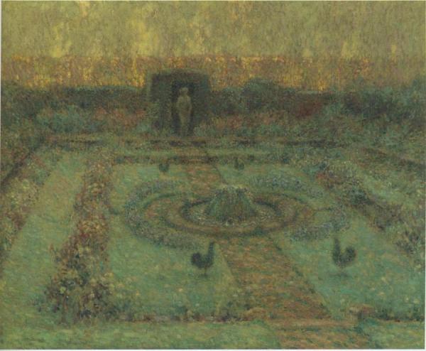 Garden At Hampton Court by Henri Le Sidaner