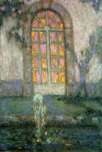 Glass Door On The Garden by Henri Le Sidaner