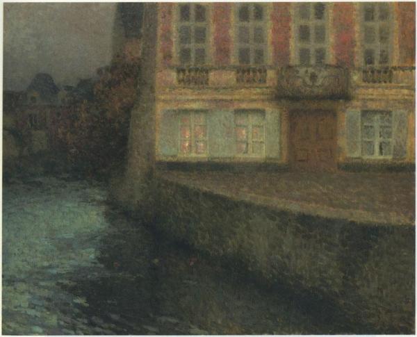House By The Quentin Canal by Henri Le Sidaner