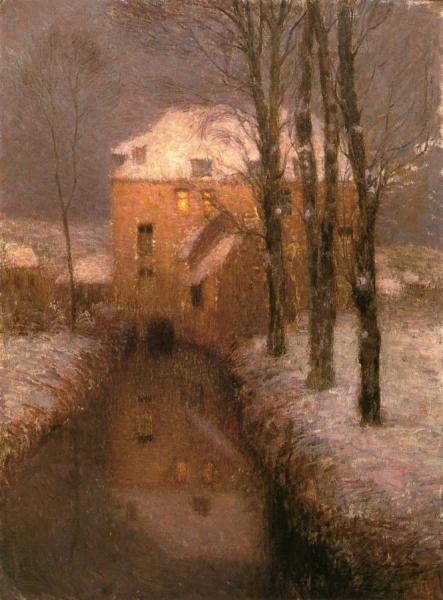 House In Winter by Henri Le Sidaner