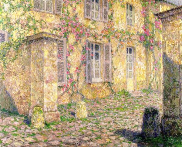 House With Roses by Henri Le Sidaner