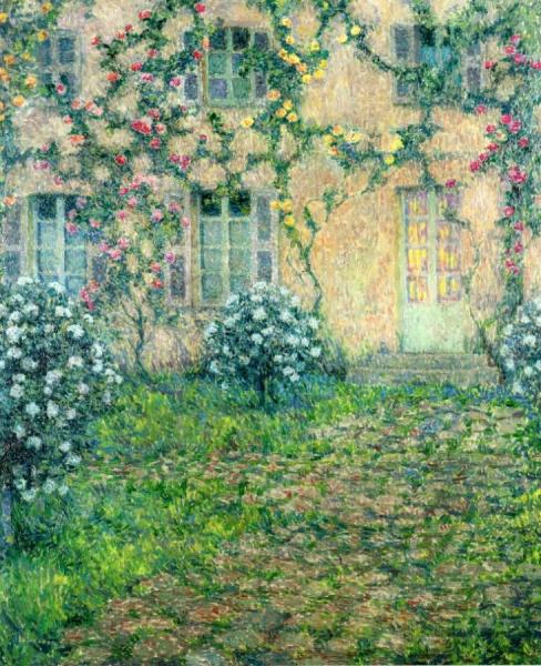 House With Roses by Henri Le Sidaner