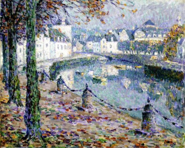 La Petite Ville Au Matin, Quimperlé by Henri Le Sidaner