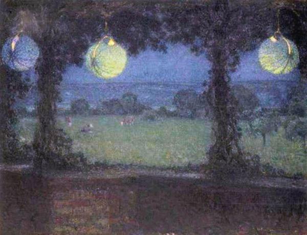 Lamps Under An Arbour by Henri Le Sidaner