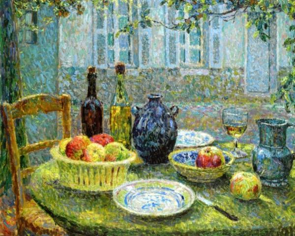 Le Table De Pierre, Gerberoy by Henri Le Sidaner