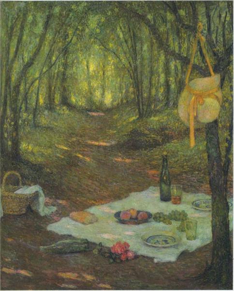 Lunch In The Woods At Gerberoy by Henri Le Sidaner