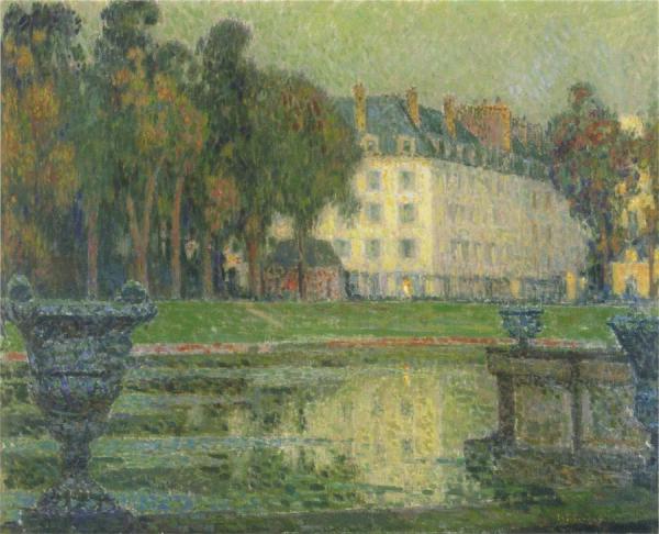 Neptune Fountain At Twilight by Henri Le Sidaner