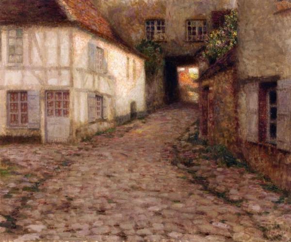 Old Houses, Gerberoy by Henri Le Sidaner Oil Painting Reproductions