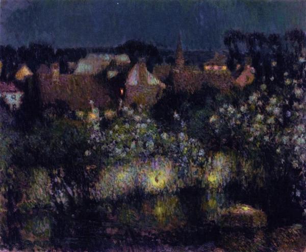Rooftops In Moonlight by Henri Le Sidaner