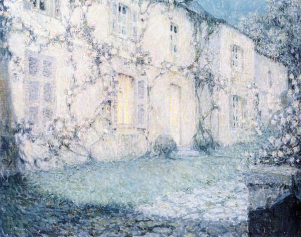 Roses In The Moonlight by Henri Le Sidaner