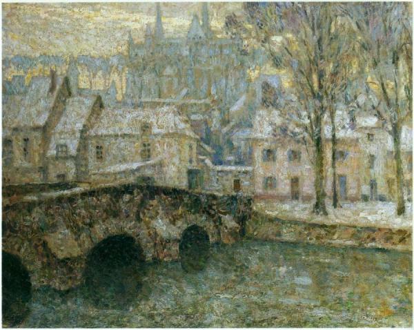 Snow At Chartres by Henri Le Sidaner
