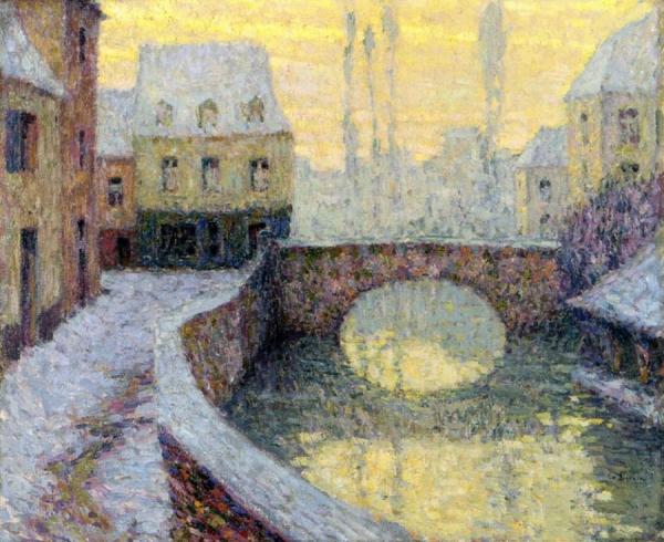 Snow At Guimcamp by Henri Le Sidaner