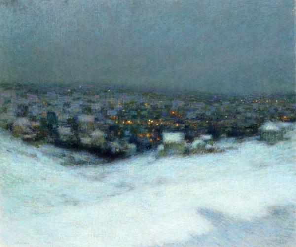 Snow In The Moonlight by Henri Le Sidaner
