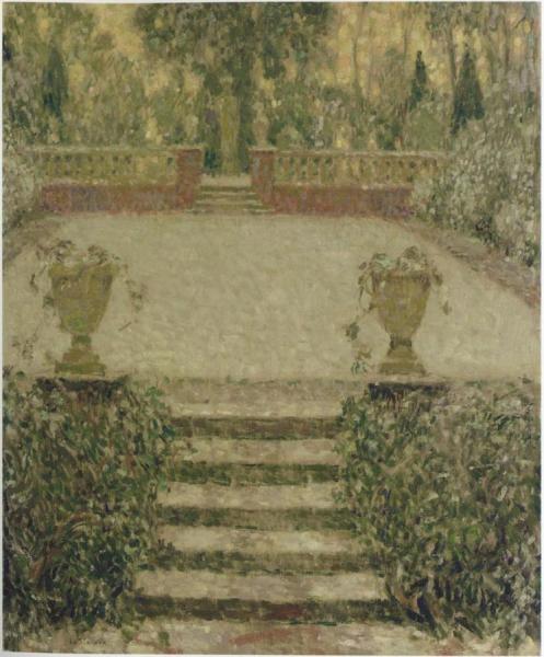 Steps In The Garden by Henri Le Sidaner