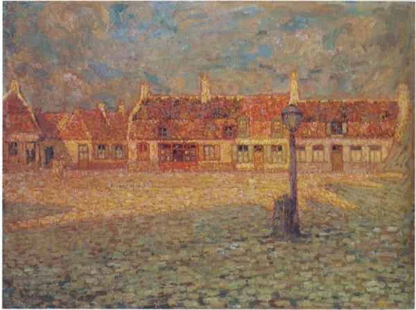 Sunset At The Petit Place Gravelines by Henri Le Sidaner