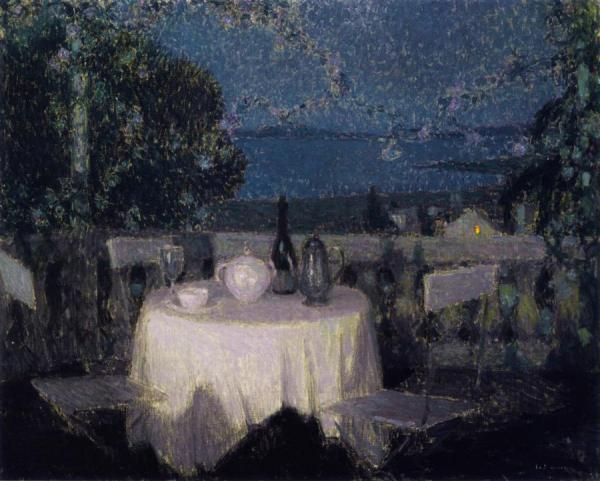 Table In The Moonlight by Henri Le Sidaner